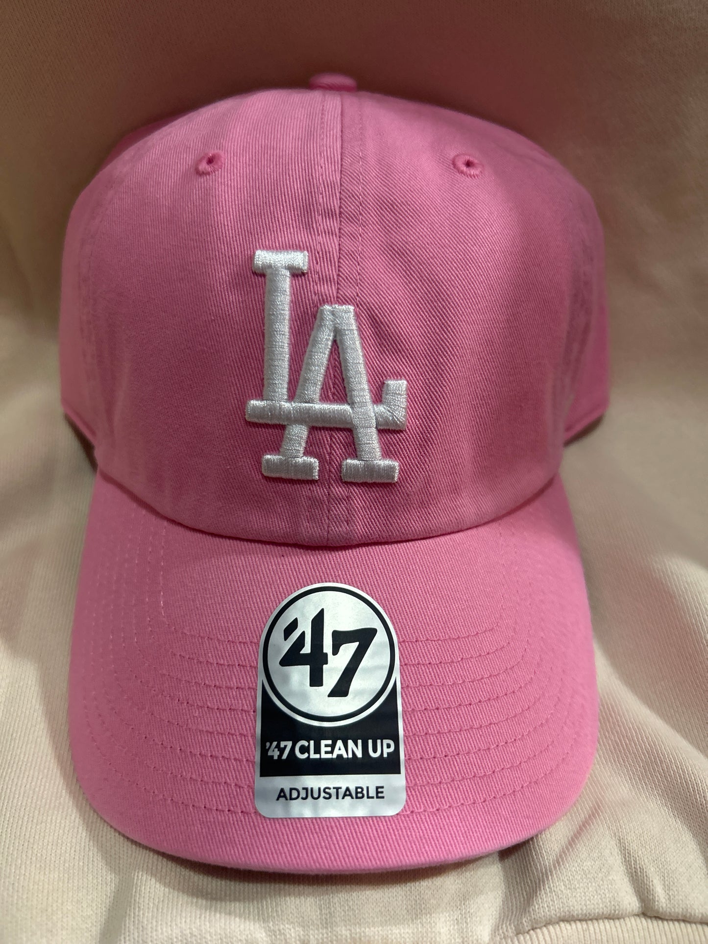 Los Angeles Dodgers 47 Clean Up Adjustable Hat - Rose