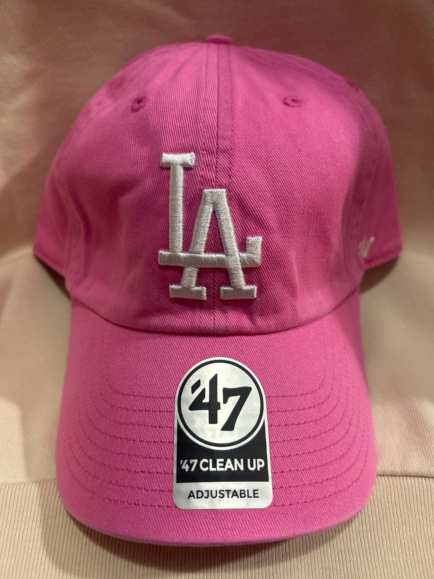 Los Angeles Dodgers 47 Clean Up Adjustable Hat Hot pink