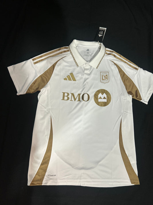 LAFC Adidas 25/26 Authentic Replica Mens White Jersey