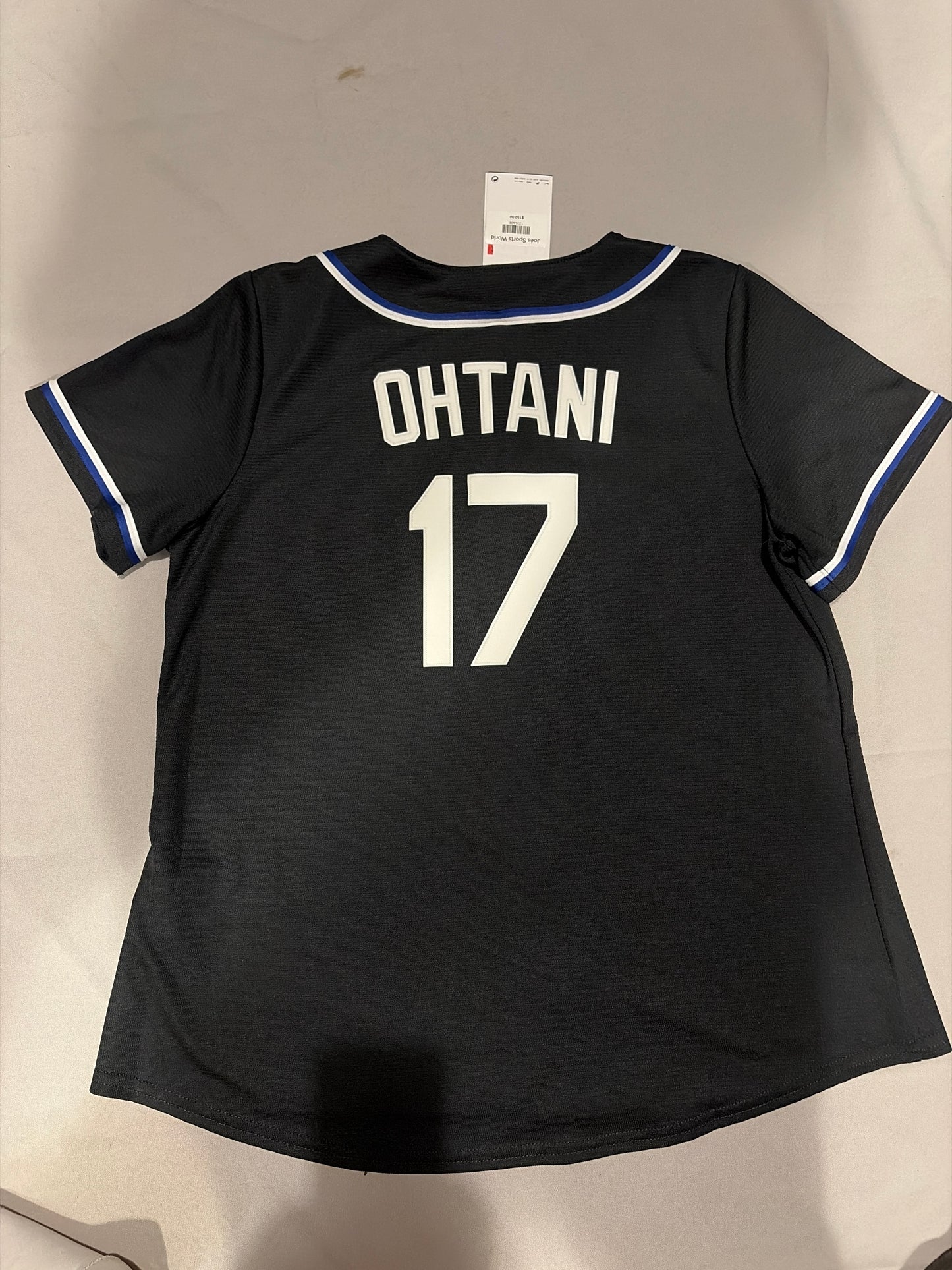 Los Angeles Dodgers MLB Nike Genuine Merchandise #17 OHTANI Black Women Jersey