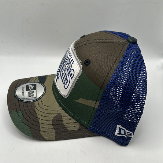 Los Angeles Dodgers MLB New Era Camo / Royal Blue Trucker Adjustable Hats