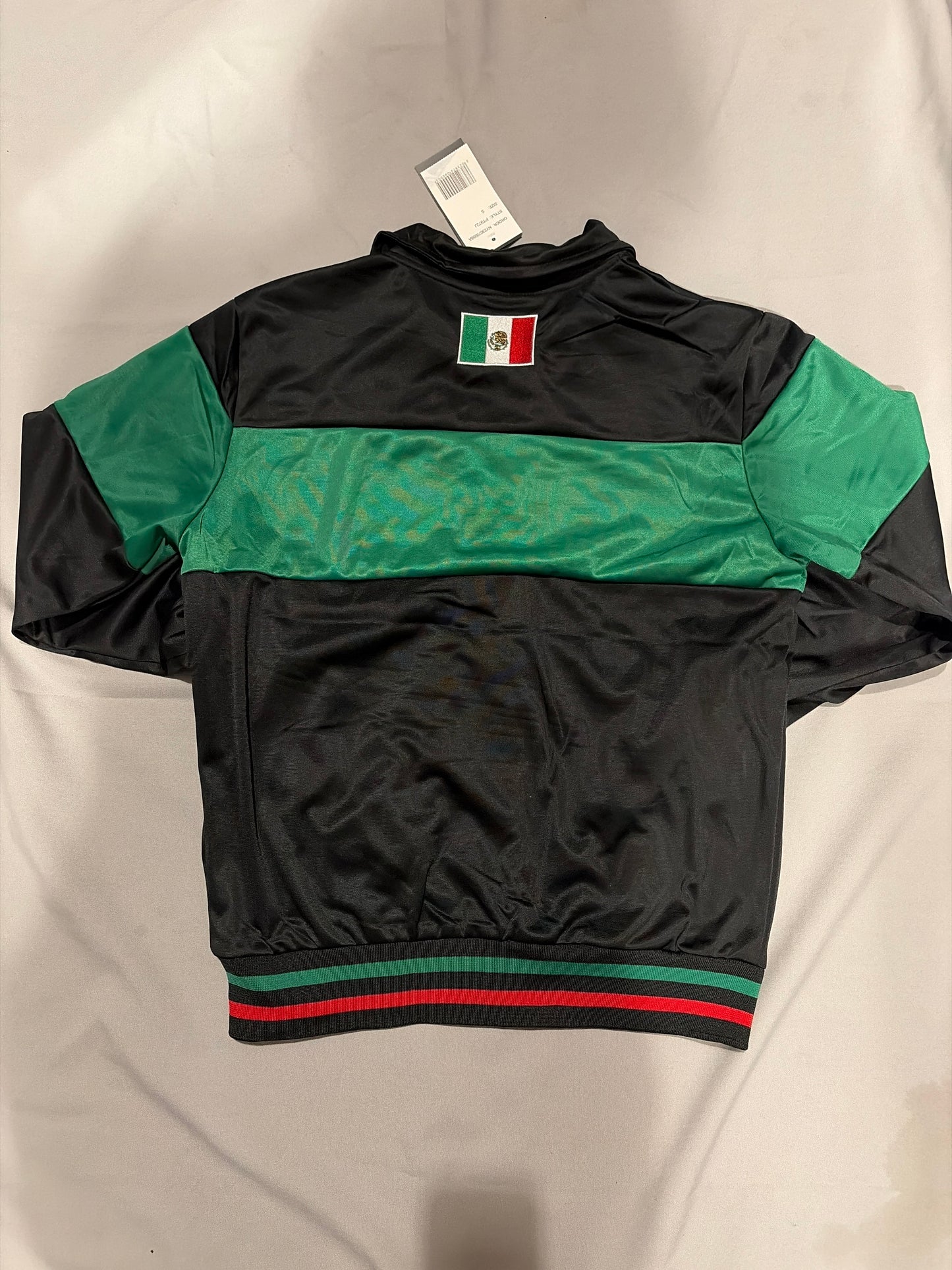 Mexico Truppa Dri-Fit Full Zip-Up Mens Track Jacket Black & Green