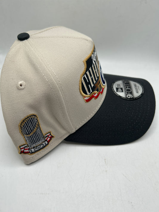 Los Angeles Dodgers MLB New Era 9Forty 2025 World Series Champions Adjustable A-Frame Hat