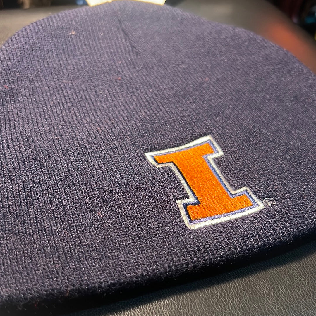 Illinois University Officially Licensed Collegiate Ann Co Product Navy Beanie