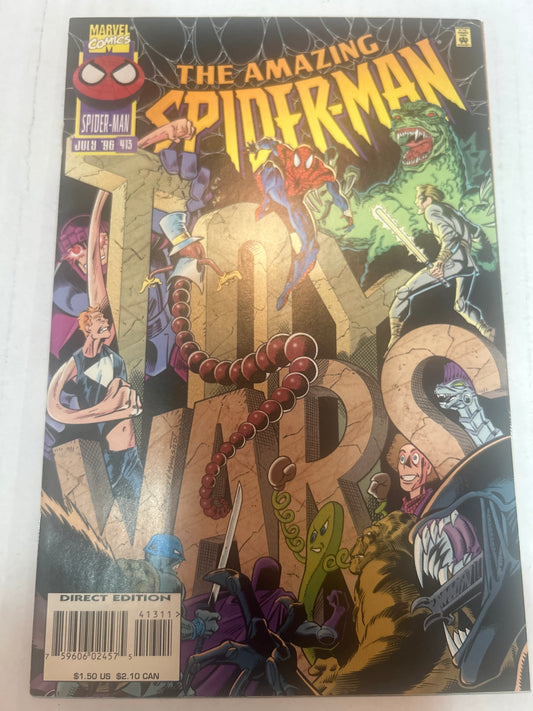 The Amazing Spider-Man by Marvel Comics Group "Toys Wars" #413 Comic Book