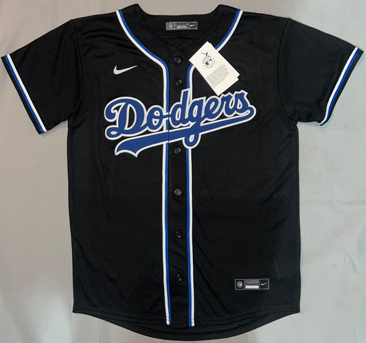 Los Angeles Dodgers MLB Nike Genuine Merchandise Black Youth Jersey