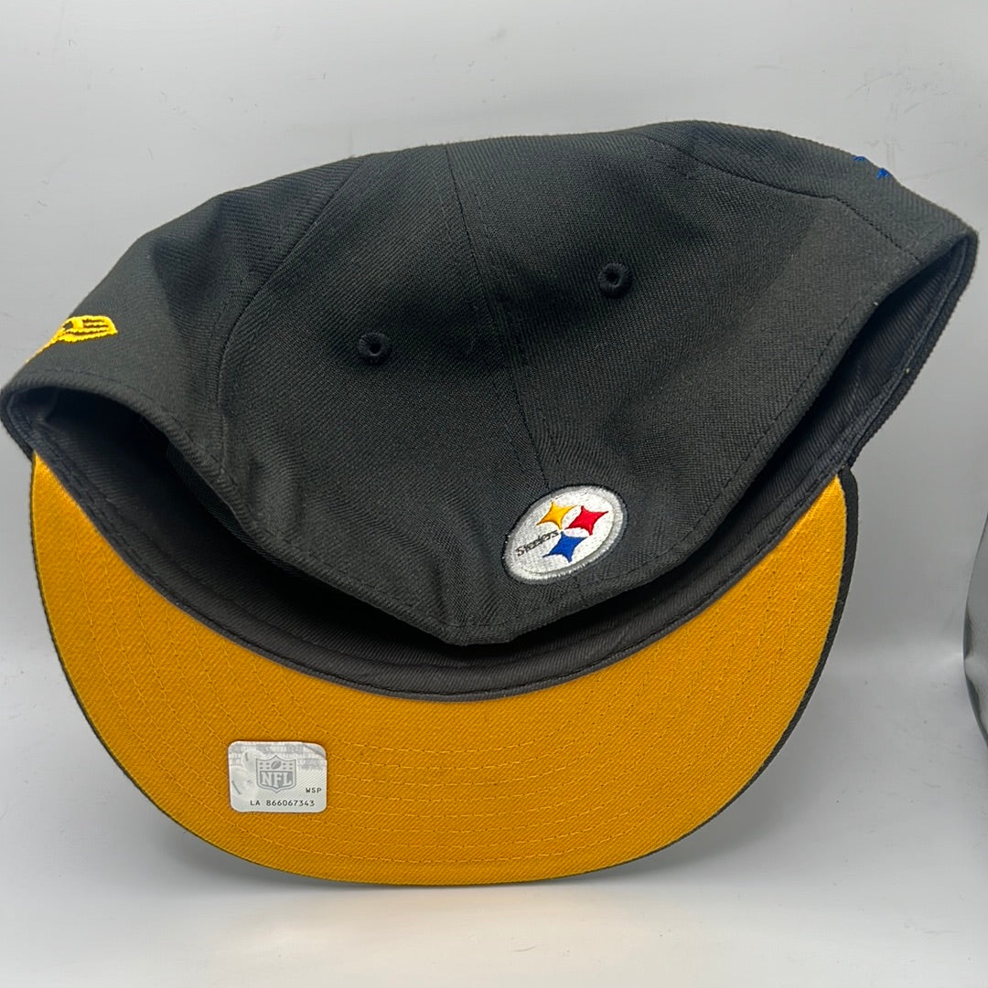 Pittsburgh Steelers NFL New Era 59Fifty Triple Outline “80 Seasons 1933-2012” Side Patch Fitted Hat