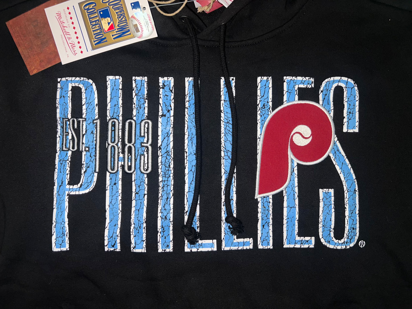 Philadelphia Phillies MLB Mitchell & Ness a Cooperstown Collection Team OG Fleece Hoodie