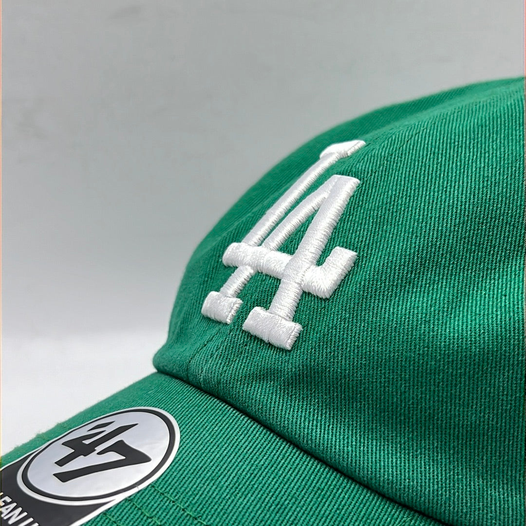 Los Angeles Dodgers MLB 47Clean Up Brand Genuine Merchandise Green Adjustable Hat