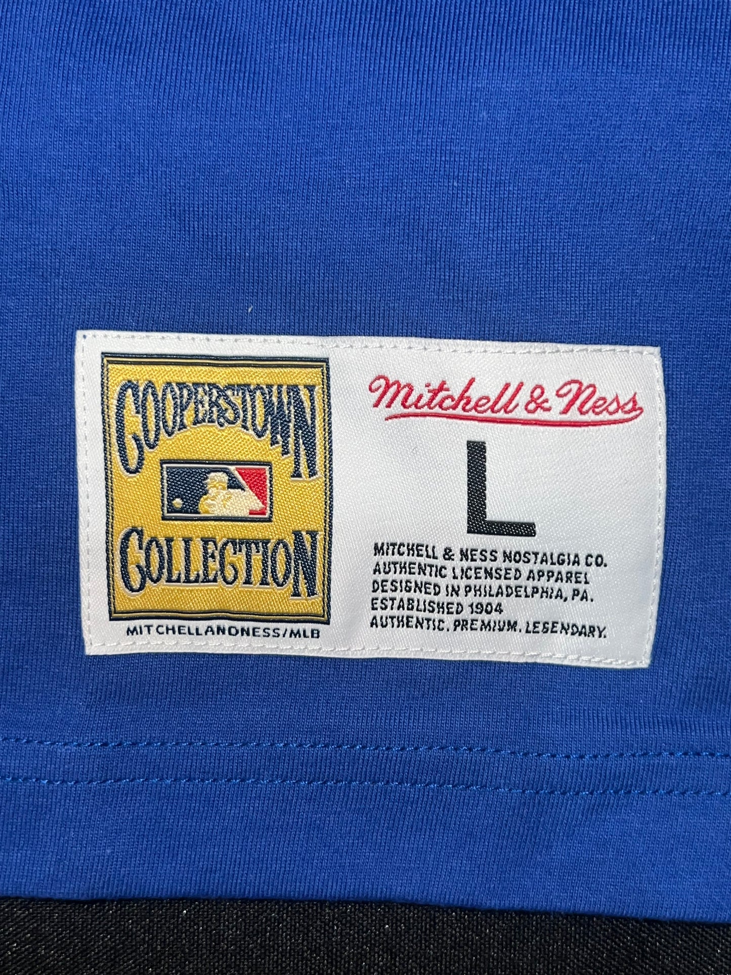 Los Angeles Dodgers MLB Mitchel & Ness a Cooperstown Collection Grey/White/Royal Blue Men Tank