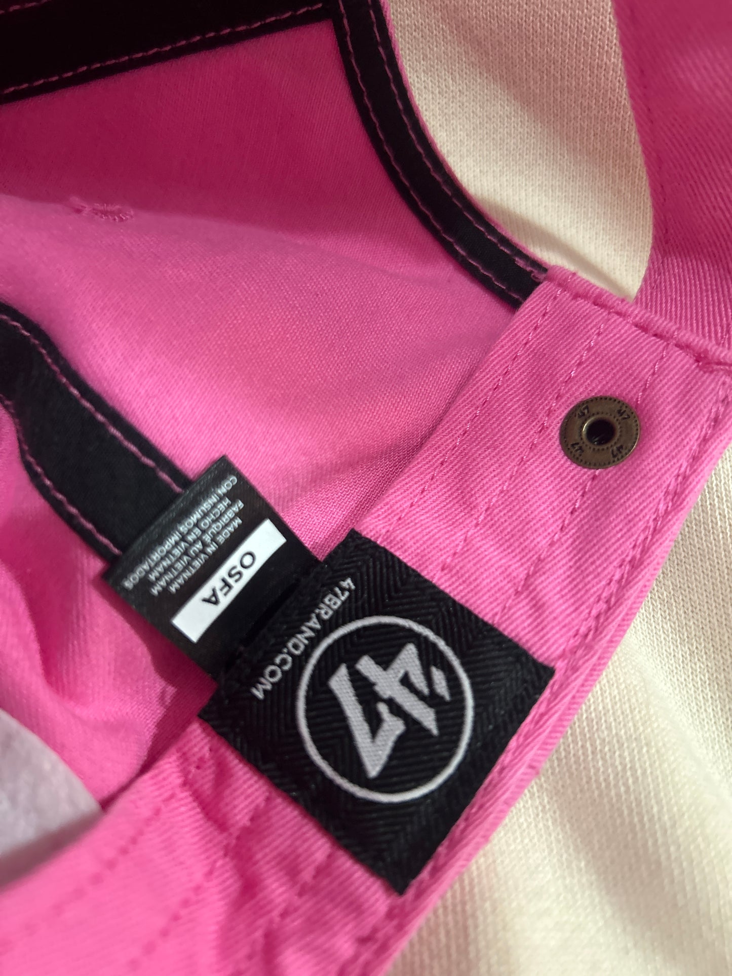 Los Angeles Dodgers 47 Clean Up Adjustable Hat Hot pink