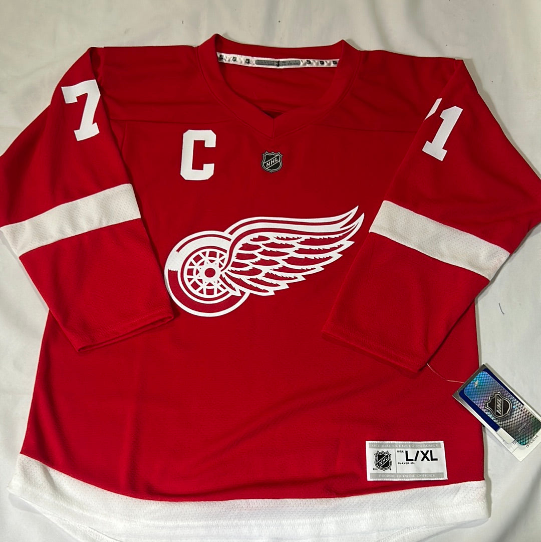 Detroit Red Wings NHL #71 Larkin Officially Licensed Home Replica Youth Jersey