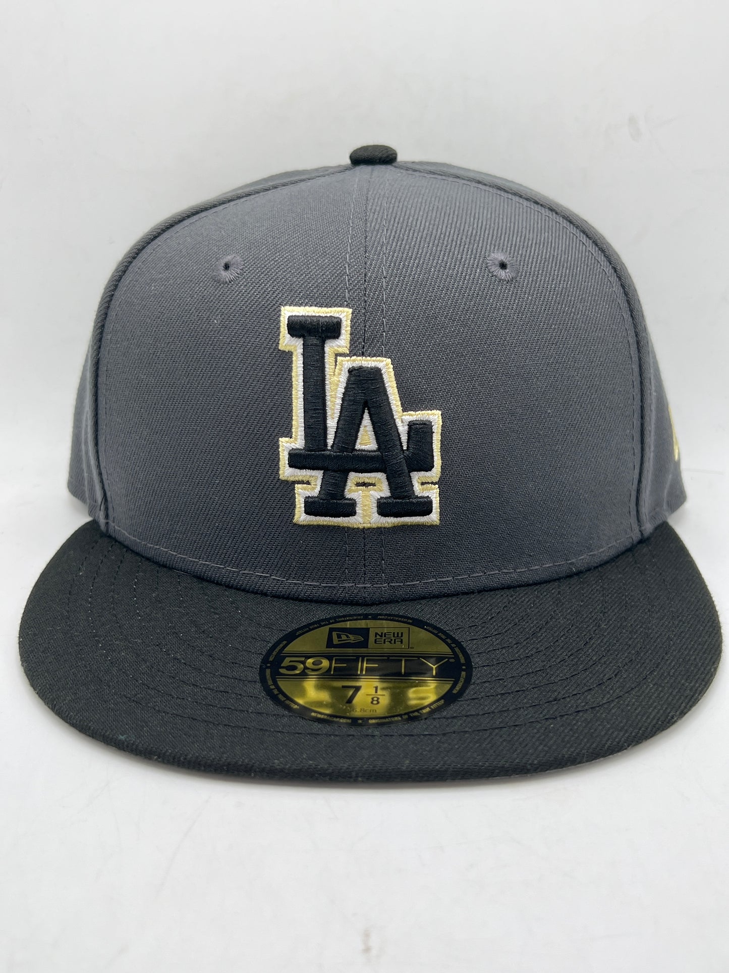 Los Angeles Dodgers MLB 59Fifty New Era Genuine Merchandise Charcoal Grey Fitted Hat