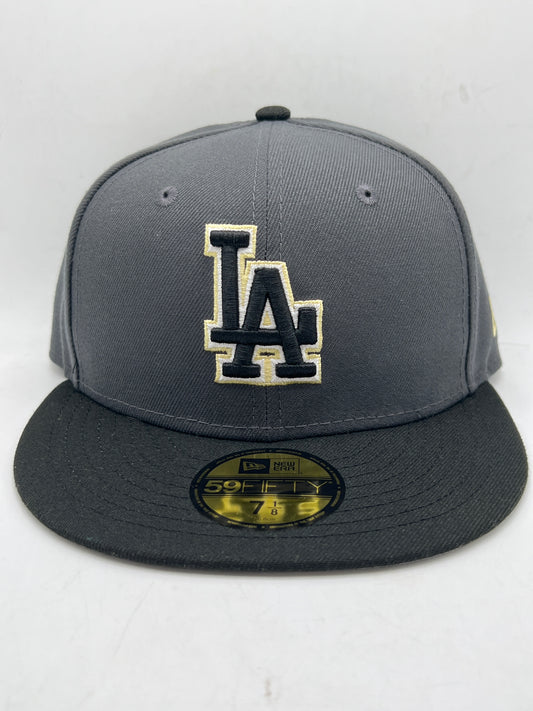 Los Angeles Dodgers MLB 59Fifty New Era Genuine Merchandise Charcoal Grey Fitted Hat