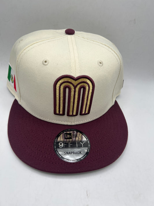 México World Classic Baseball New Era 9Fifty Snapback Ivory/Maroon