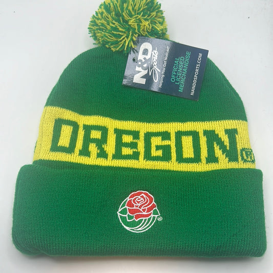 Oregon University N&D Knit Pom Beanie