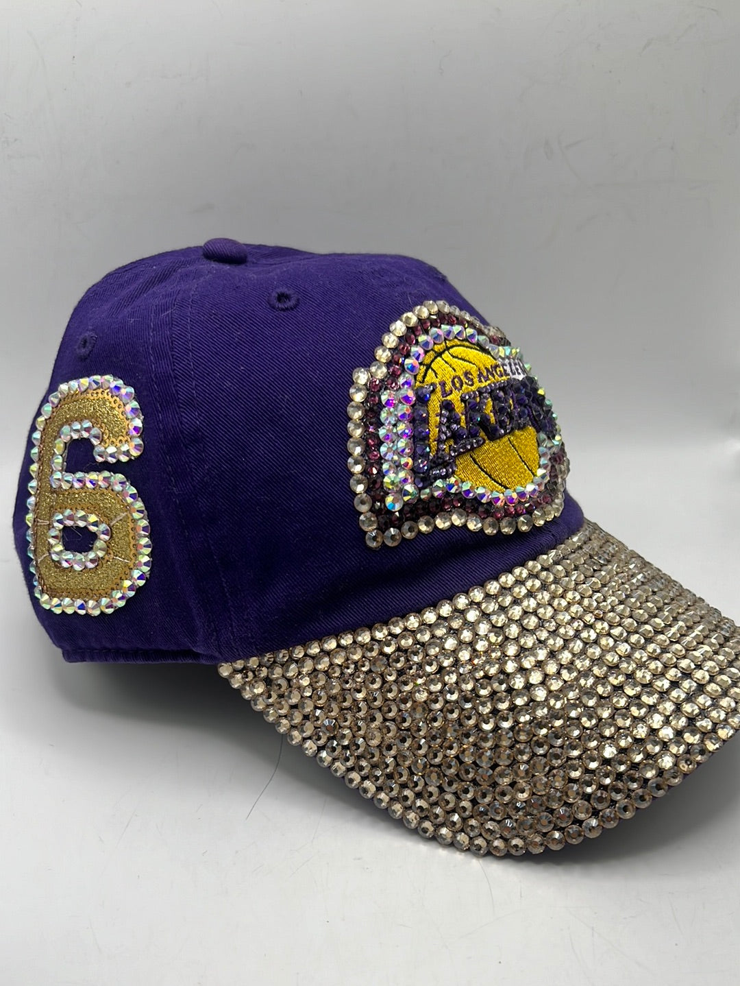 Los Angeles Lakers NBA #6 Bedazzled Adjustable Hat