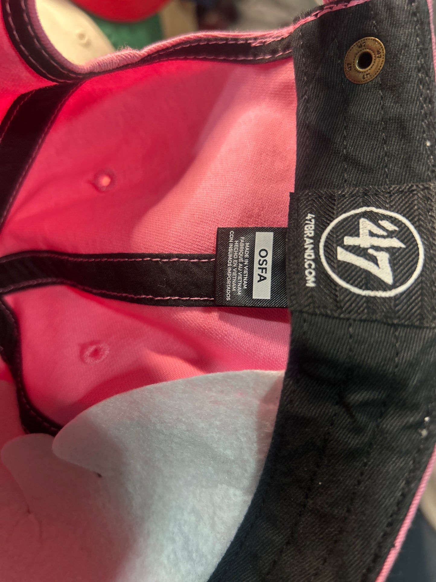 Los Angeles Dodgers MLB 47Clean Up Pink Adjustable Hat