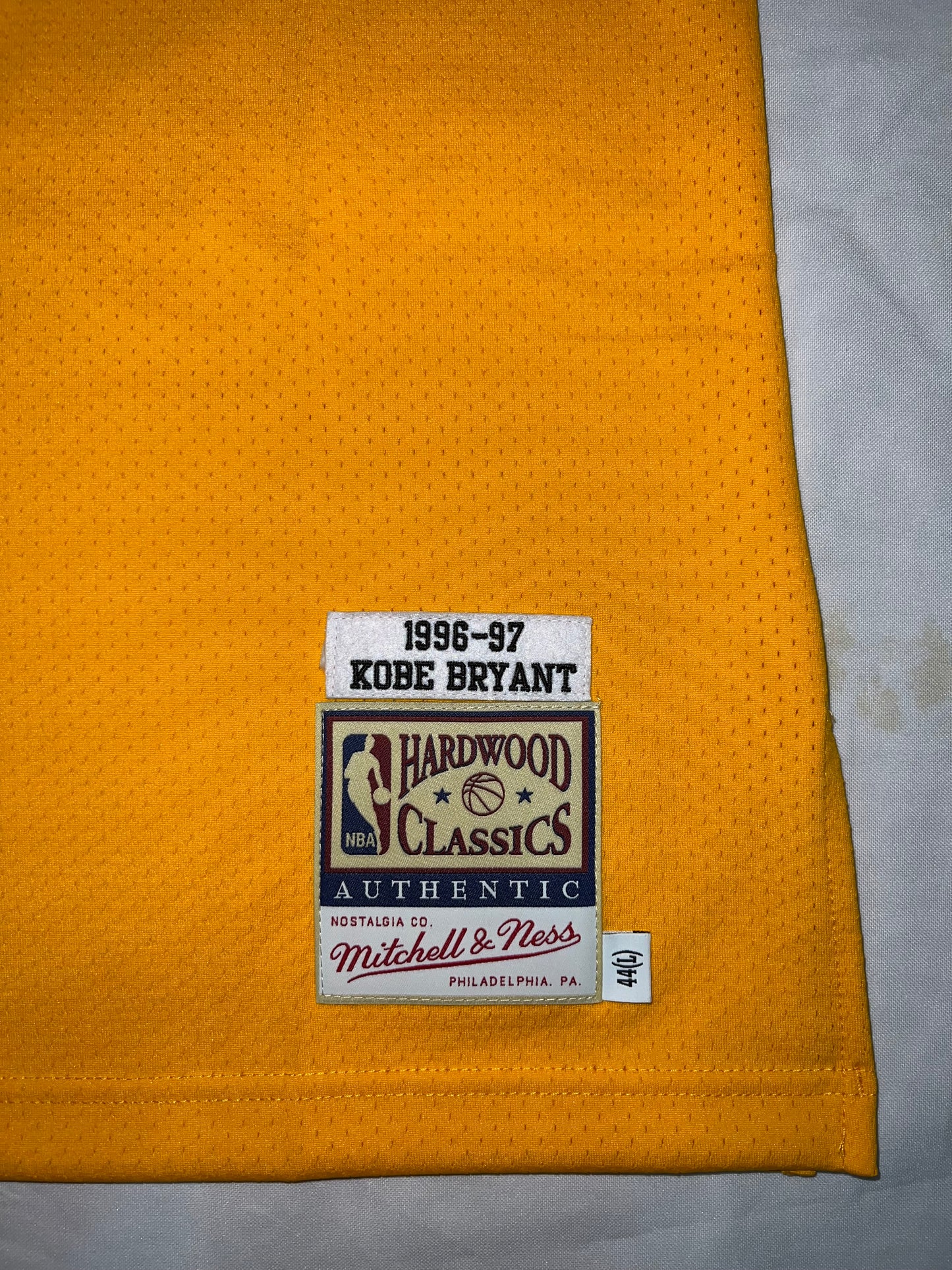 Los Angeles Lakers NBA Mitchell & Ness 1996-97 Hardwood Classics Kobe Bryant Authentic Home Jersey