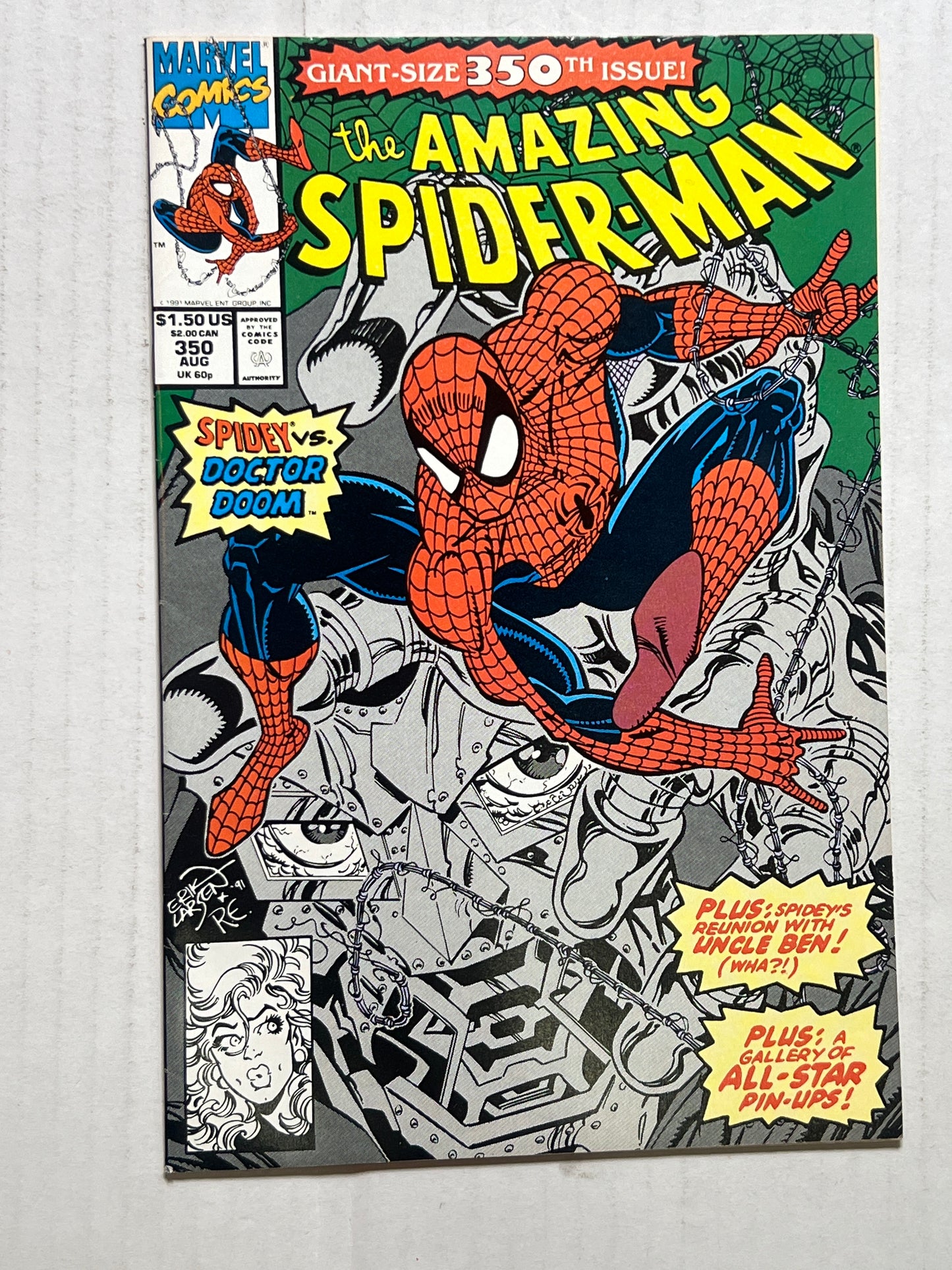 The Amazing Spider-Man By Marvel Comics Group “Spidey Vs. Doctor Boom” #350 Aug 1991 Comic Book