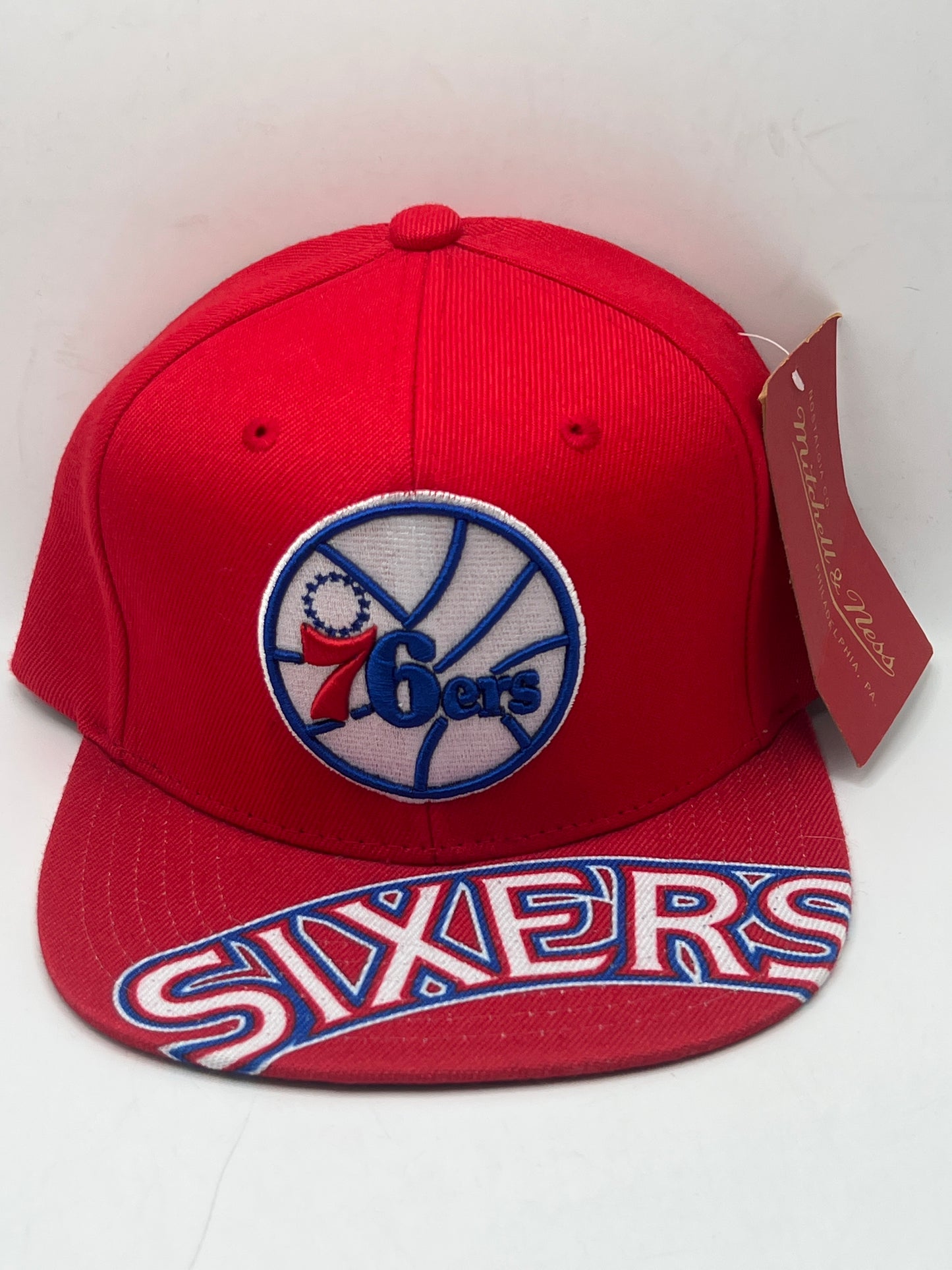 Philadelphia 76ers Sixers PHI NBA Mitchell & Ness Original Fit Snapback Red/Royal Blue