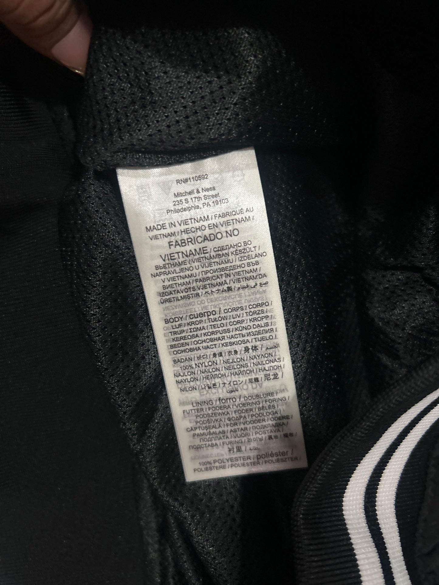 Los Angeles Dodgers MLB Mitchell & Ness Cooperstown Collection Black / Vintage Mexico Flag Nylon Pullover Jacket