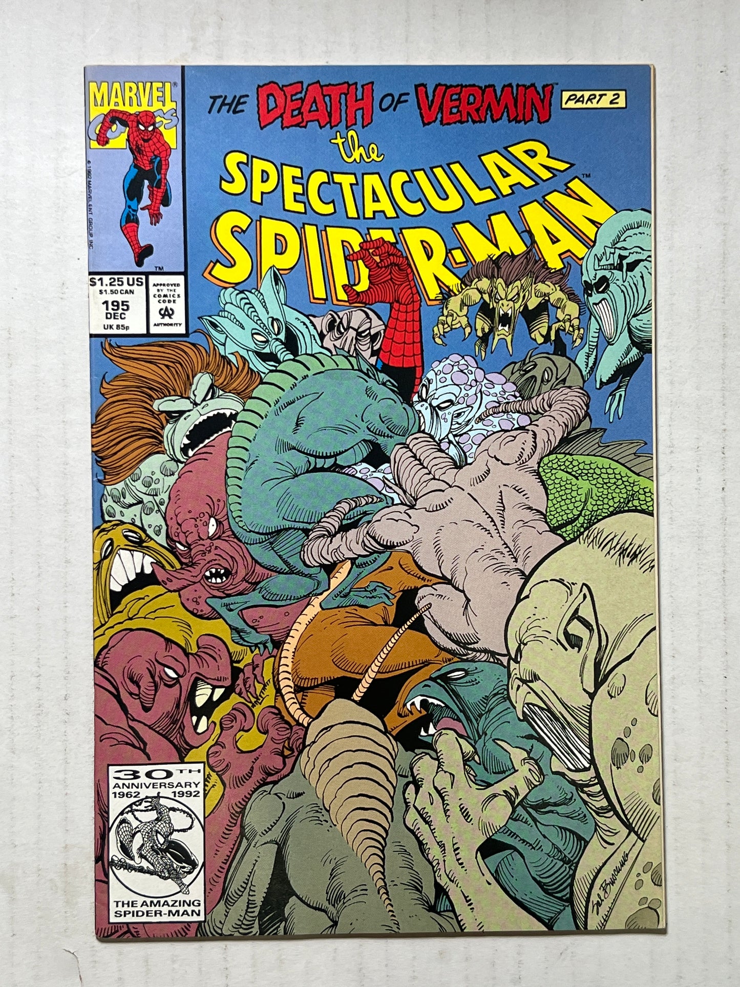 The Spectacular Spider-Man by Marvel Comics Group “The Death of Vermin!” Part 2 #195 Dec 1992 Comic Book