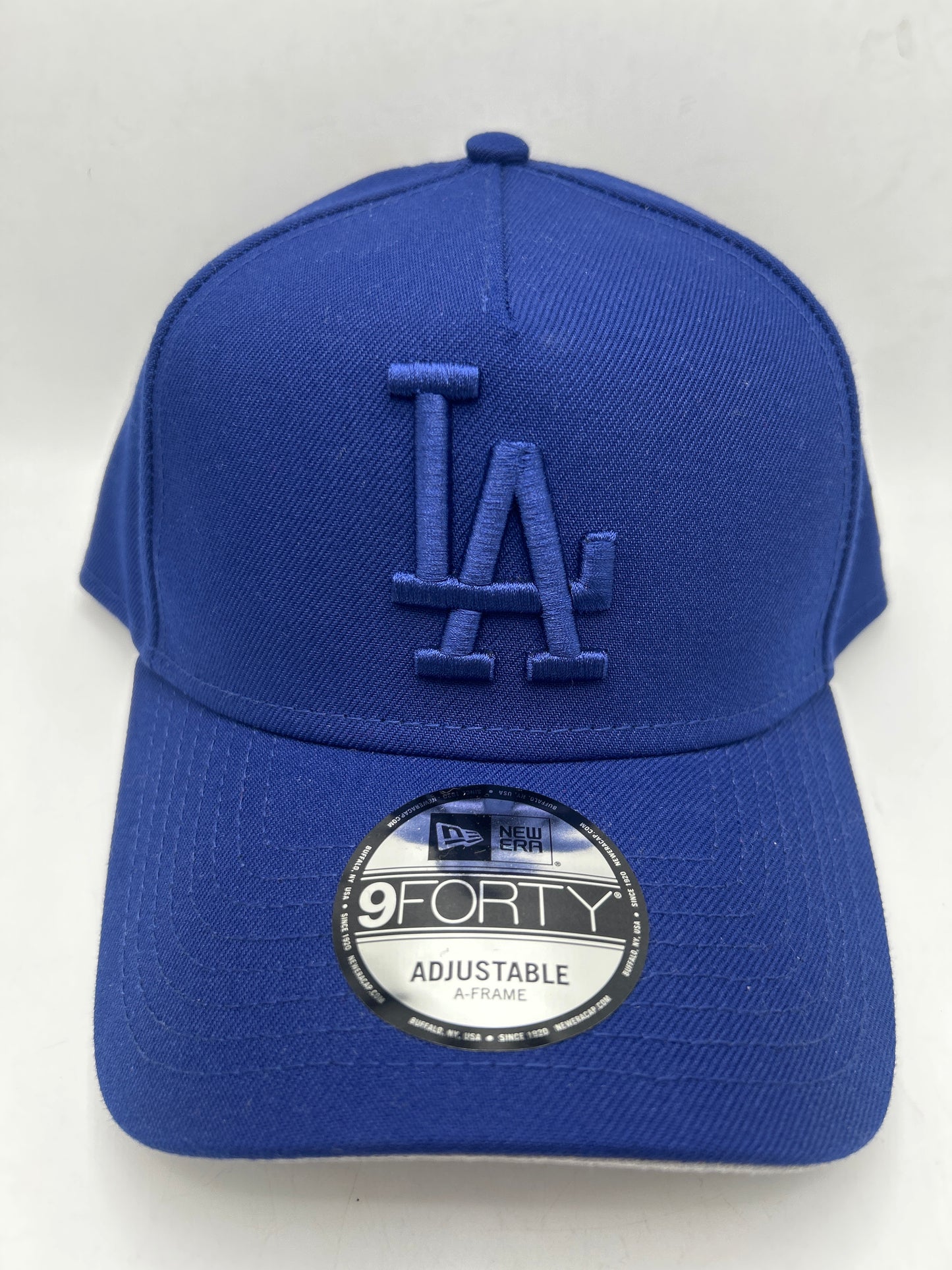 Los Angeles Dodgers MLB New Era 9Forty Blue-on-Blue A-Frame Adjustable Hat