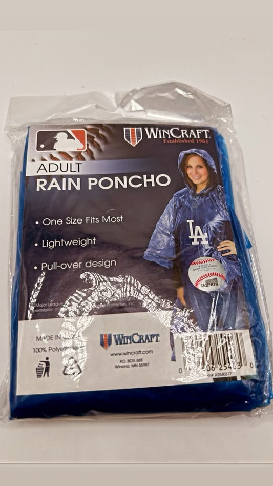 Los Angeles Dodgers MLB WinCraft Adult Rain Poncho