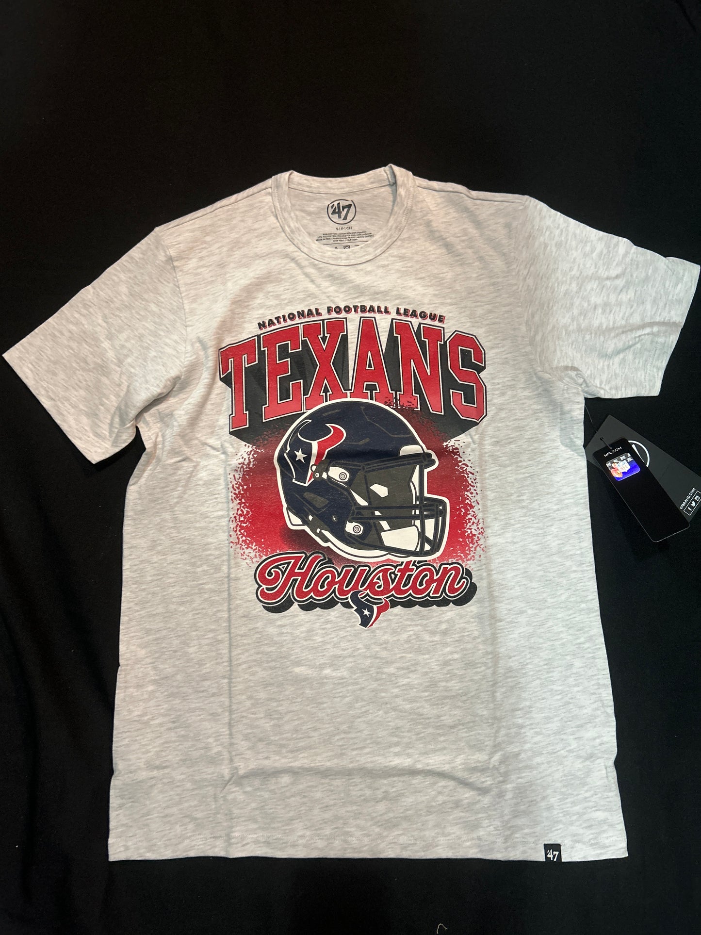Houston Texans NFL 47Brand Relay Grey ISO Franklin Tee Men
