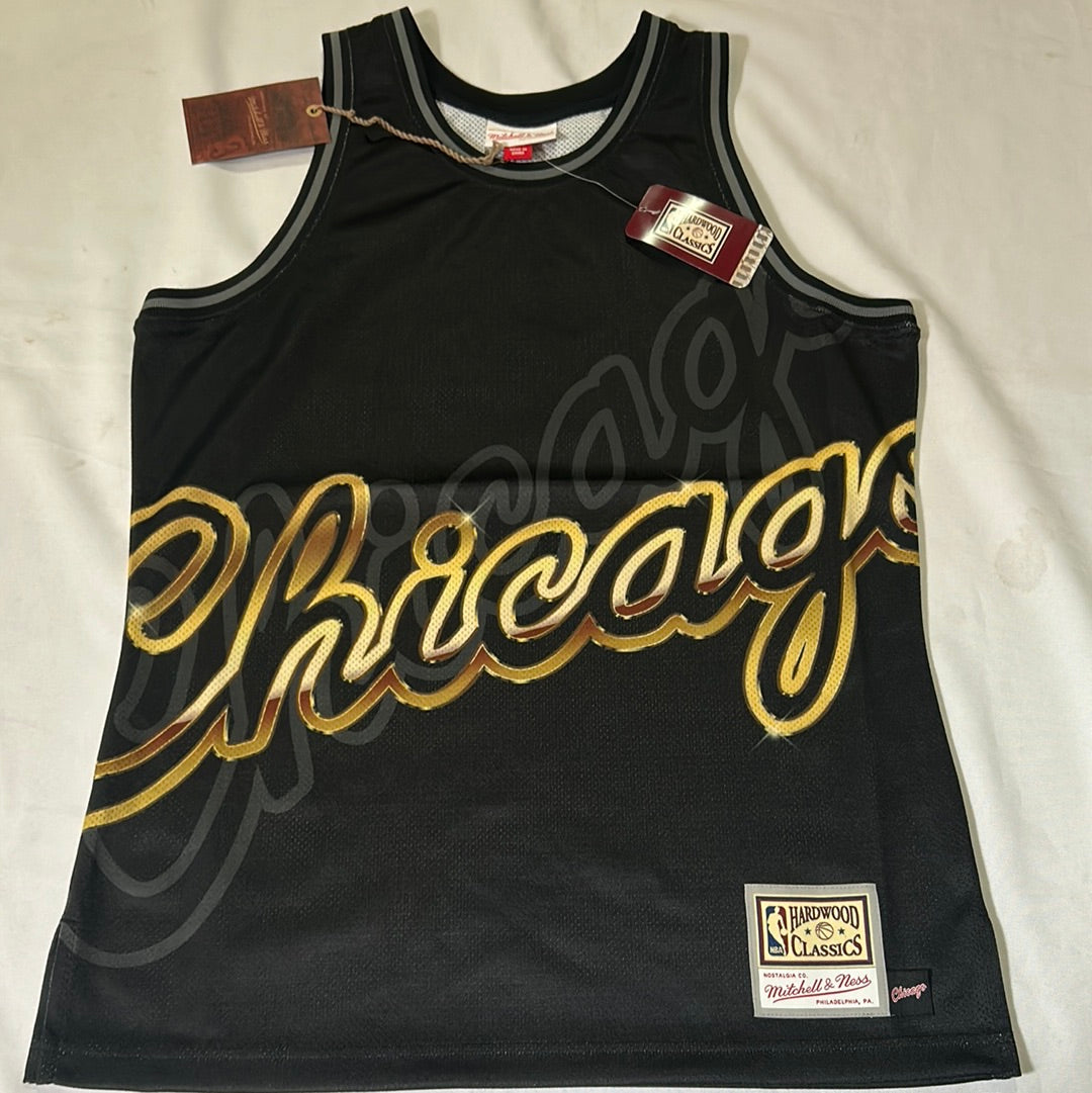 Chicago Bulls NBA Mitchell & Ness Hardwood Classics Bog Face Fashion Jersey