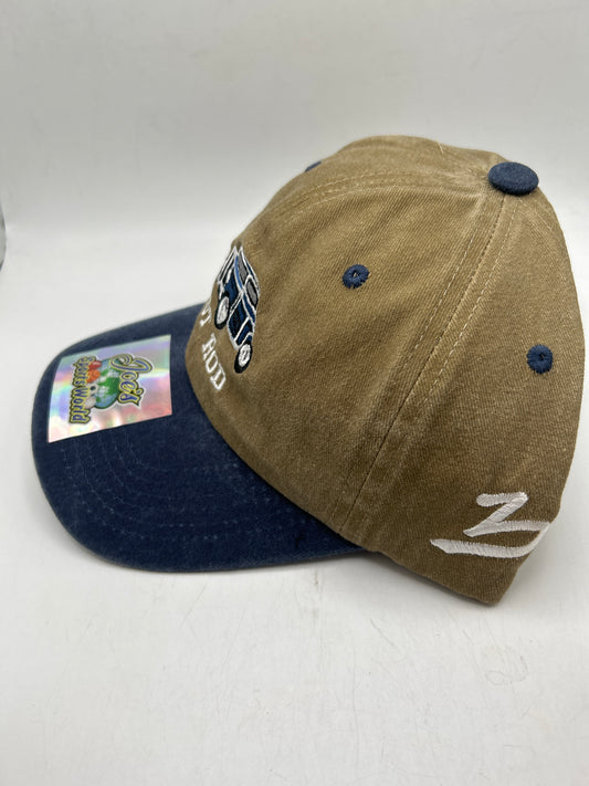 Vintage Washout Hot Rod JSW Authentic Adjustable Hat - Khaki/Navy