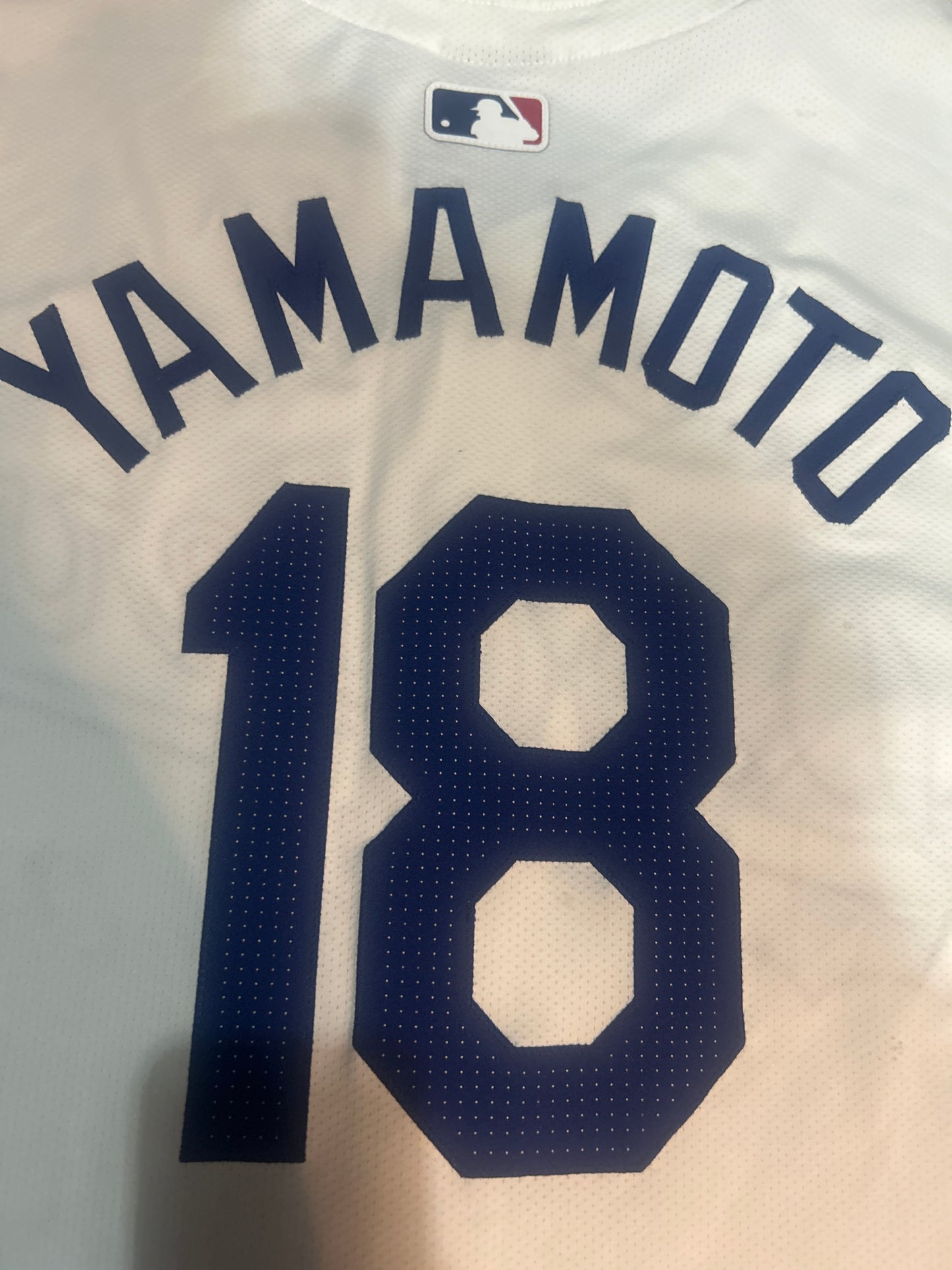 Los Angeles Dodgers MLB Nike Authentic Collection #18 YAMAMOTO - White Standard Fit Mens Jersey