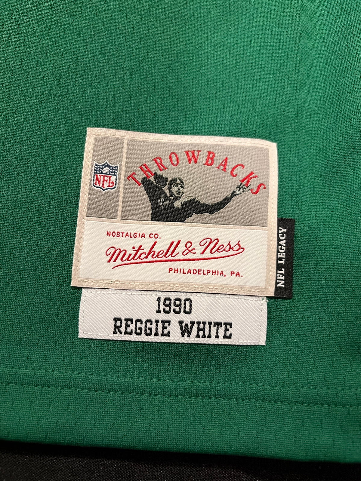 Philadelphia Eagles NFL #92 REGGIE WHITE Mitchell & Ness 1990 Men Legacy Throwbacks Jersey