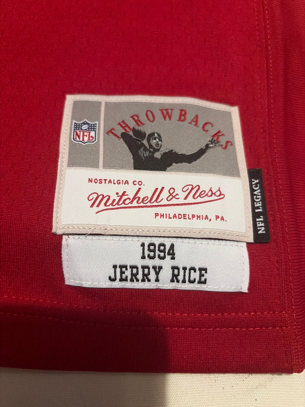 San Francisco 49ers NFL Legacy Mitchell & Ness # 80 Jerry Rice 1994  Throwback Jersey