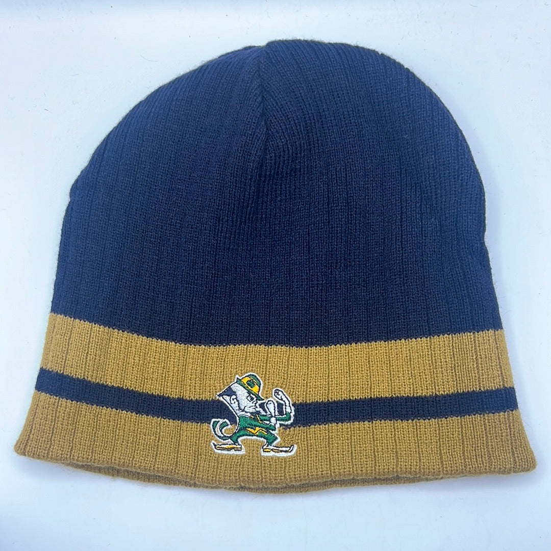 Notre Dame Fighting Irish University Striped Revesible Officially Licensed Collegiate Beanie