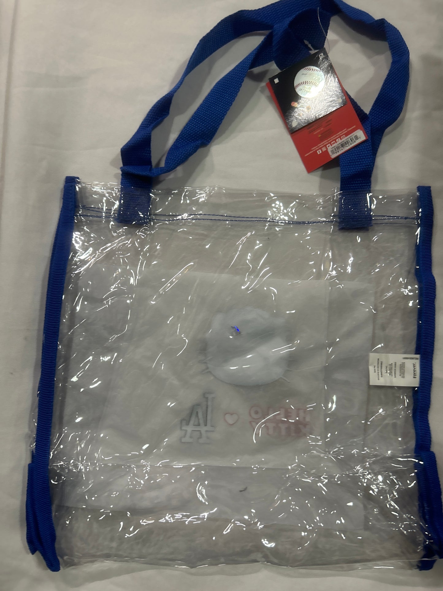 Los Angeles Dodgers MLB Genuine Merchandise FOCO Hello Kitty Clear Tote Bag