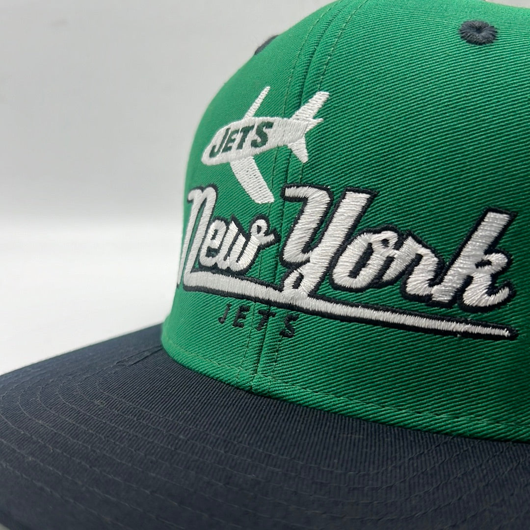 Vintage New York Jets NFL Black Visor Snapback