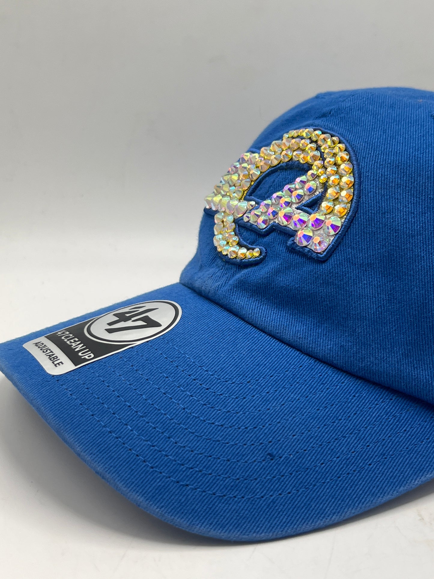 Los Angeles Rams NFL 47Clean Up Logo Bedazzle Royal Blue Adjustable Hat