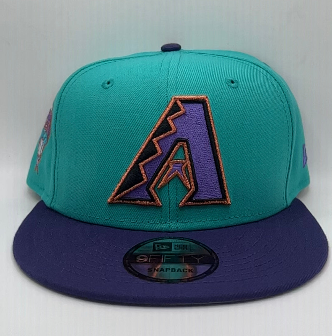 Arizona Dimondbacks MLB New Era 9Fifty World Series 2001 Teal and Purple Snapbacks