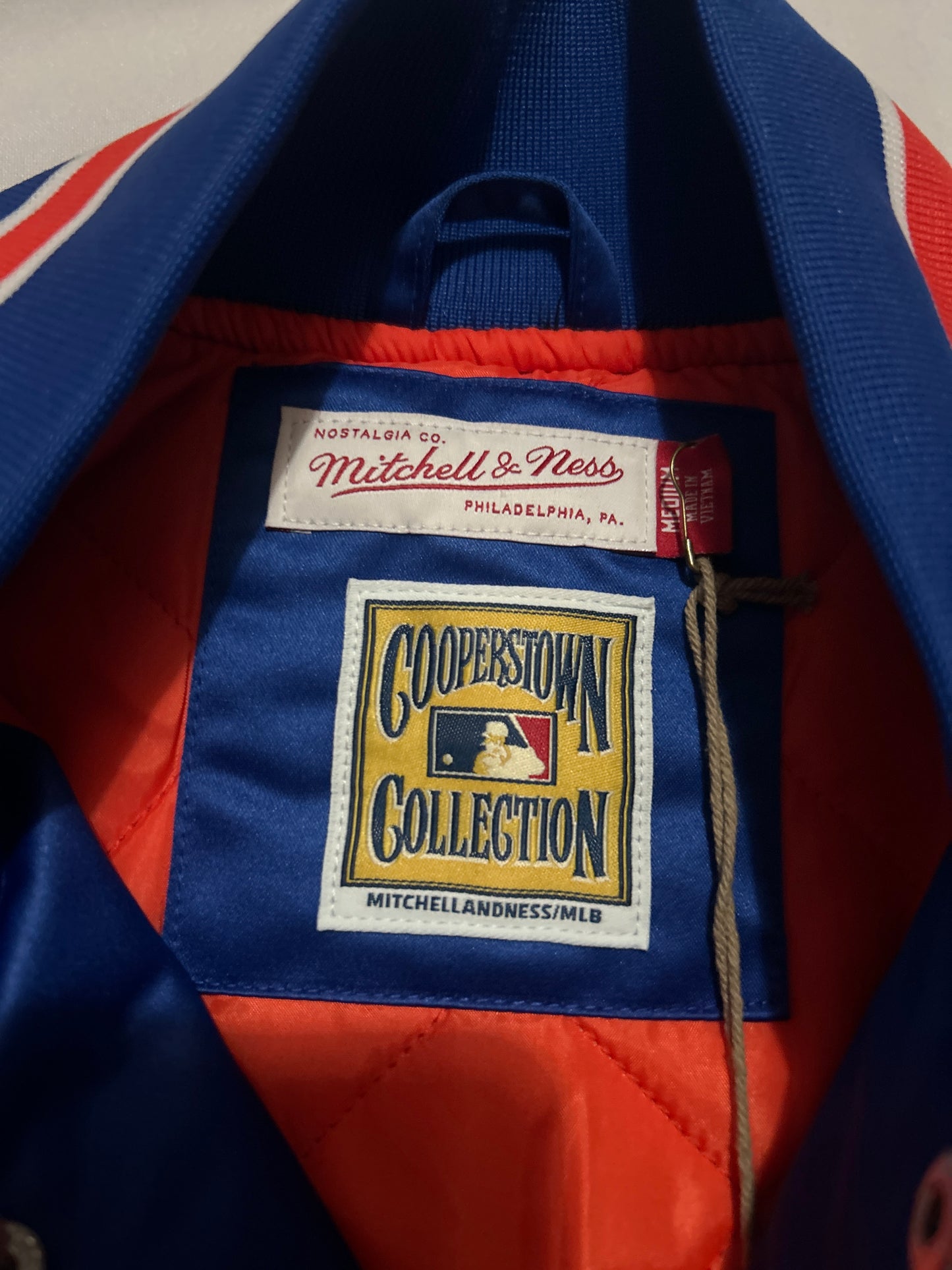 New York Mets MLB Mitchell & Ness a Cooperstown Collection Heavyweight Satin Men Jacket