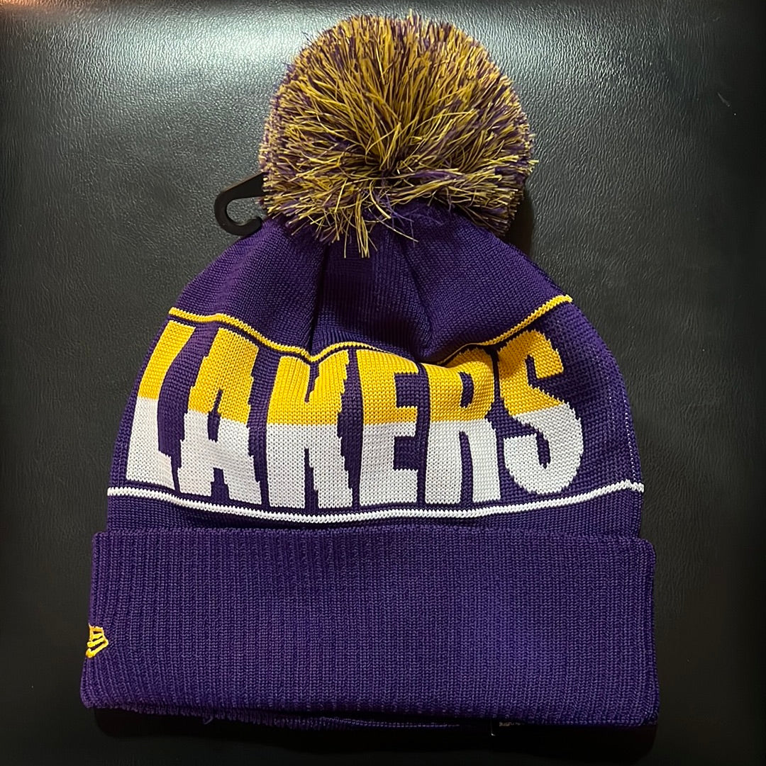 Los Angeles Lakers NBA New Era Knit Pom Beanie