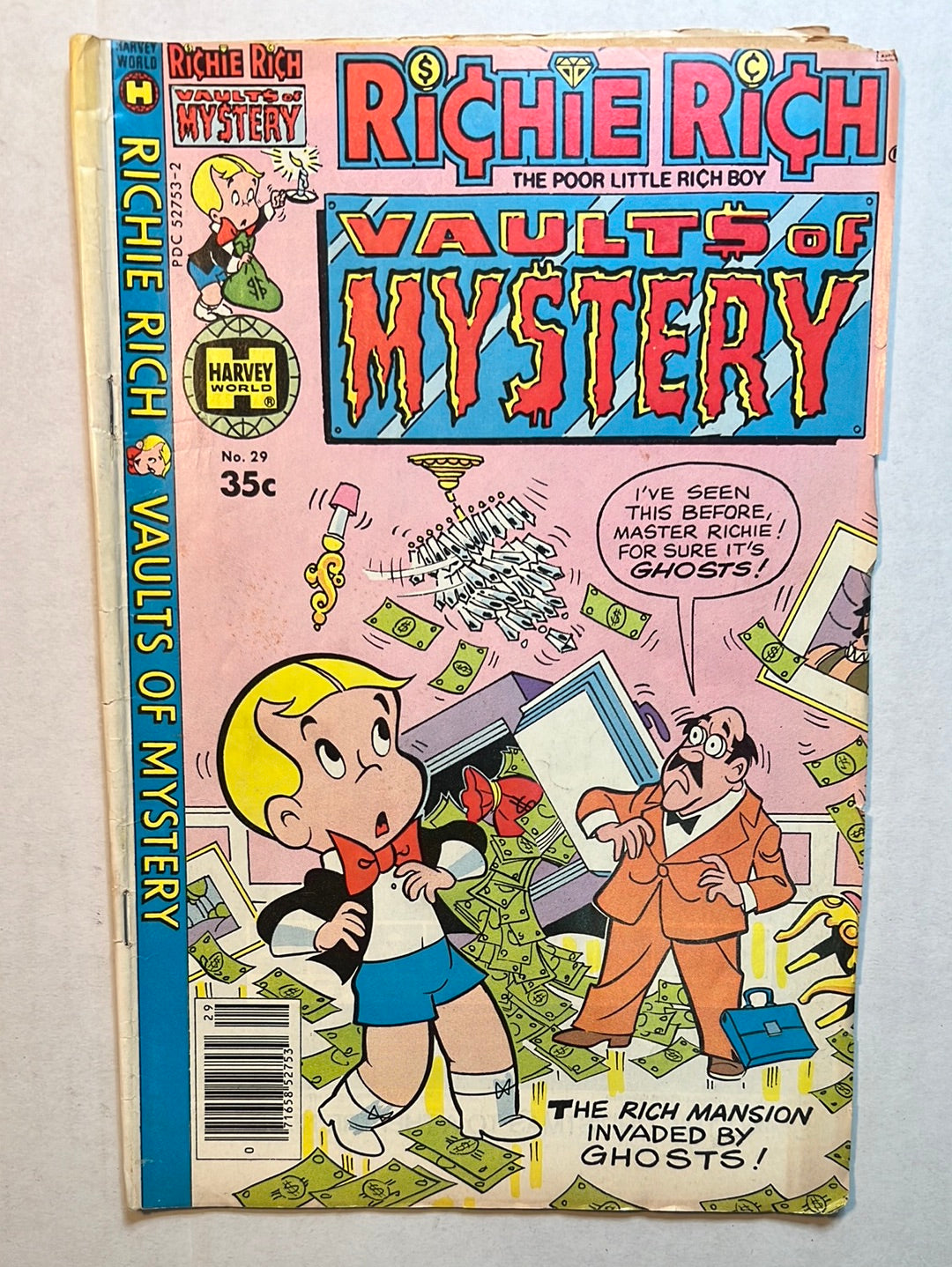 Richie Rich “Vaults of Mystery” no. 29 Harvey World Comic Book