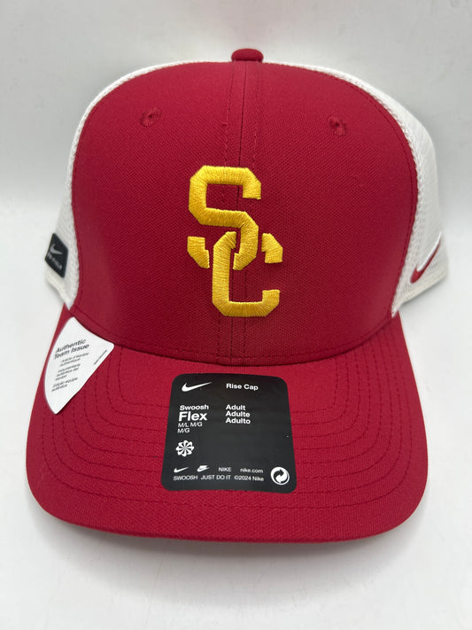 USC TROJANS NCAA NIKE SWOOSH Trojans NCAA Nike Classic Swoosh Flex Cardinal & White Hat