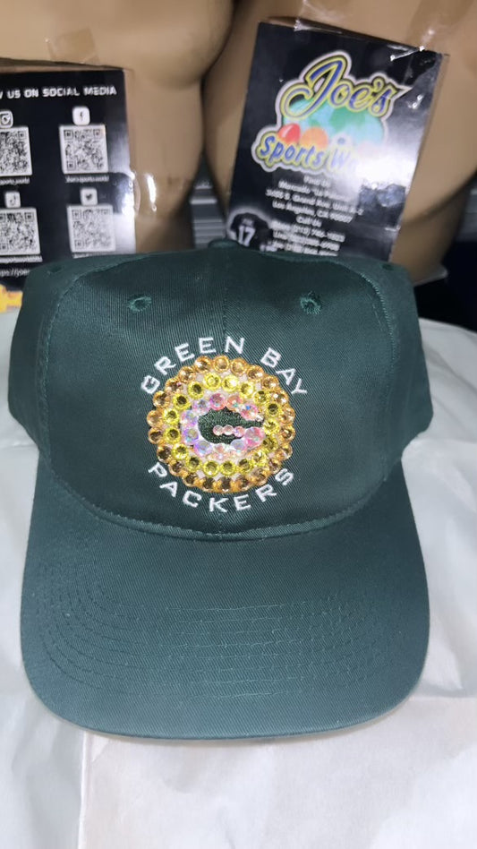 Green Bay Packers NFL Game Day Bedazzled Adjustable Hat