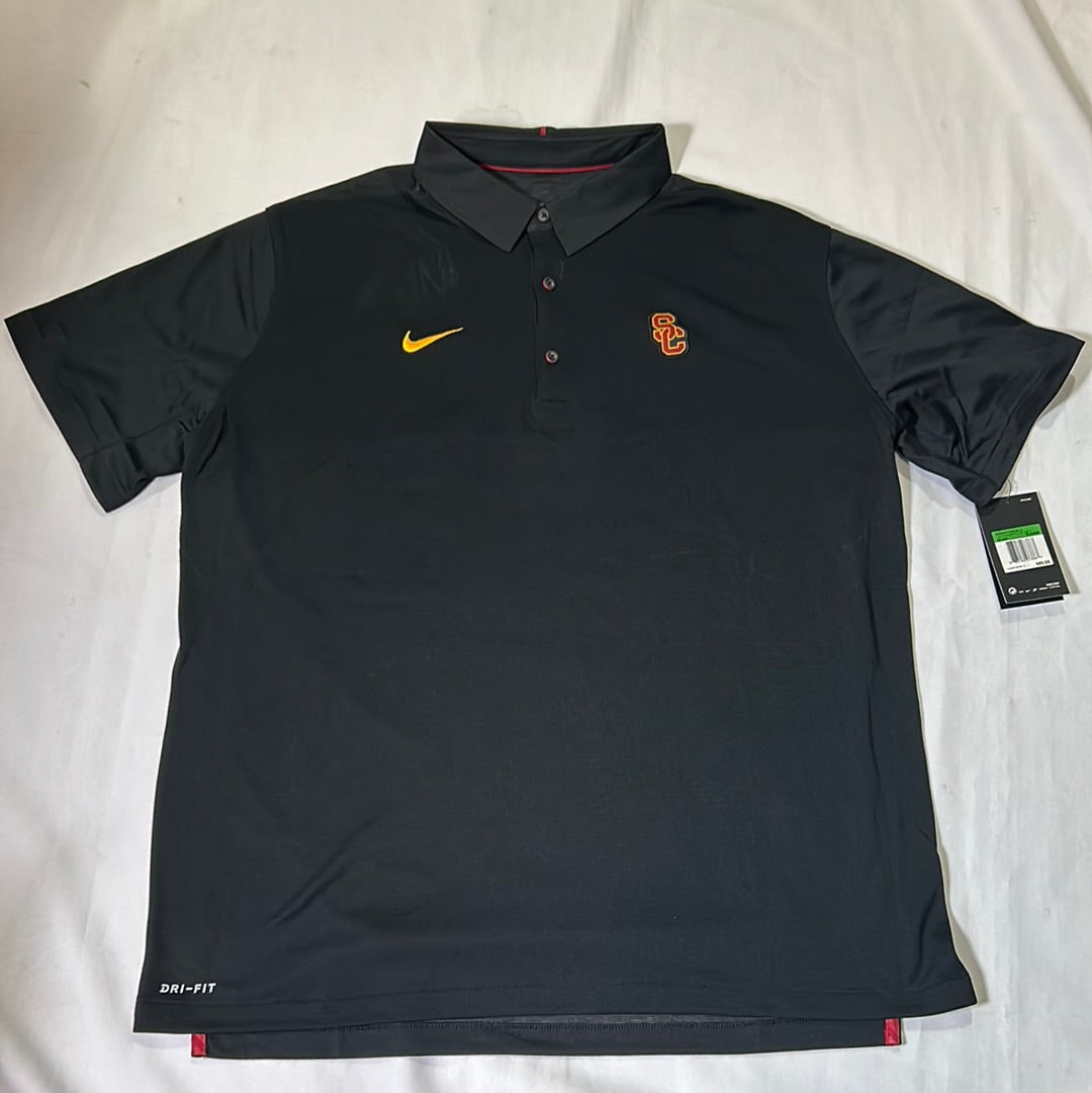 USC Trojans Nike Men Dri-Fit Black Polo T-Shirts