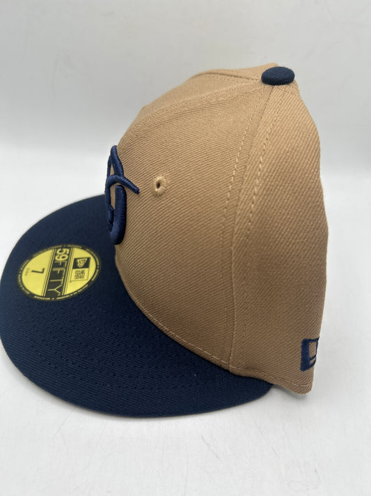 Los Angeles Dodgers MLB 2024 City Connect New Era 59Fifty Khaki/Navy Fitted Hat