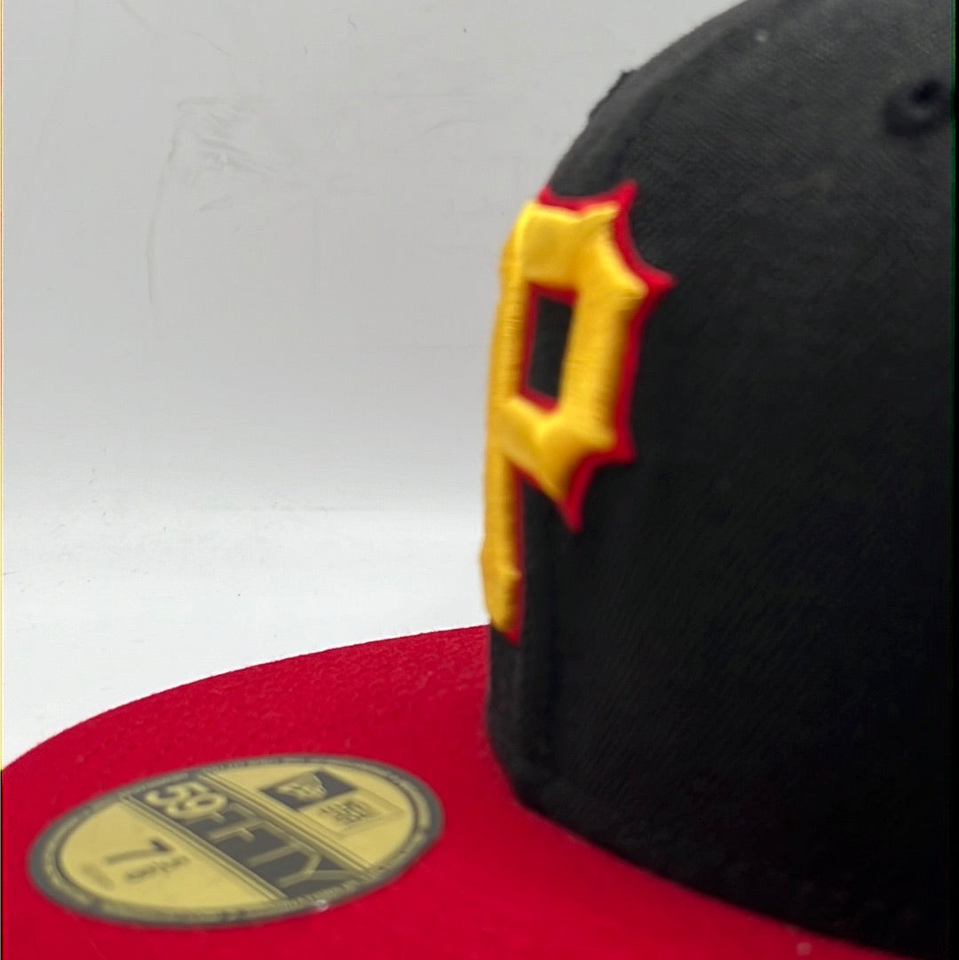 Pittsburgh Pirates MLB New Era 59Fifty Classic Black/Red Fitted Hat