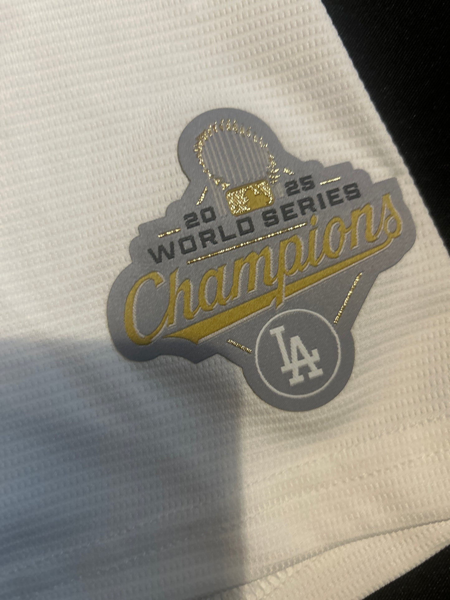 Los Angeles Dodgers MLB Nike Genuine Merchandise Gold Elite 2025 World Series Champions #17 Ohtani Authentic Replica Men Jersey