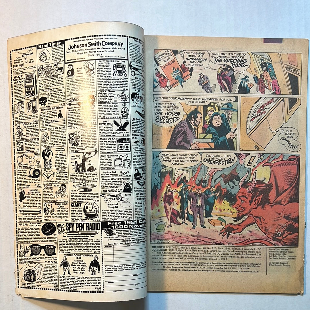 Unexpected by DC Comics “Vampire of the Apes!” No. 210 Comic Book